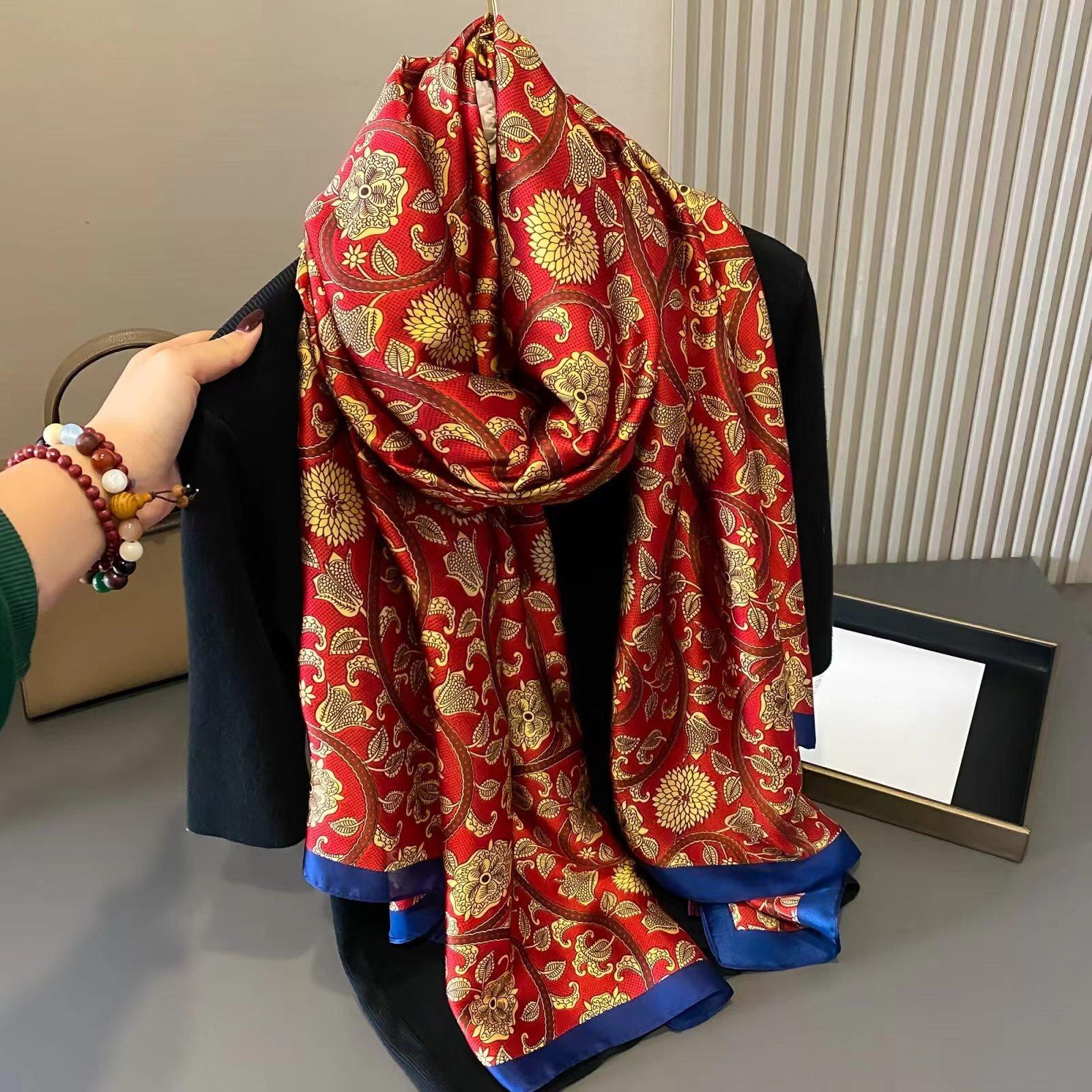 Женский новый повседневный длинный шелковый шарф для поездок на работу с принтом, шарф темперамента, летний модный универсальный декоративный диагональный шарф 180*90cm
Женский новый повседневный длинный шелковый шарф для поездок на работу с принтом, шарф темперамента, летний модный универсальный декоративный диагональный шарф 180*90cm