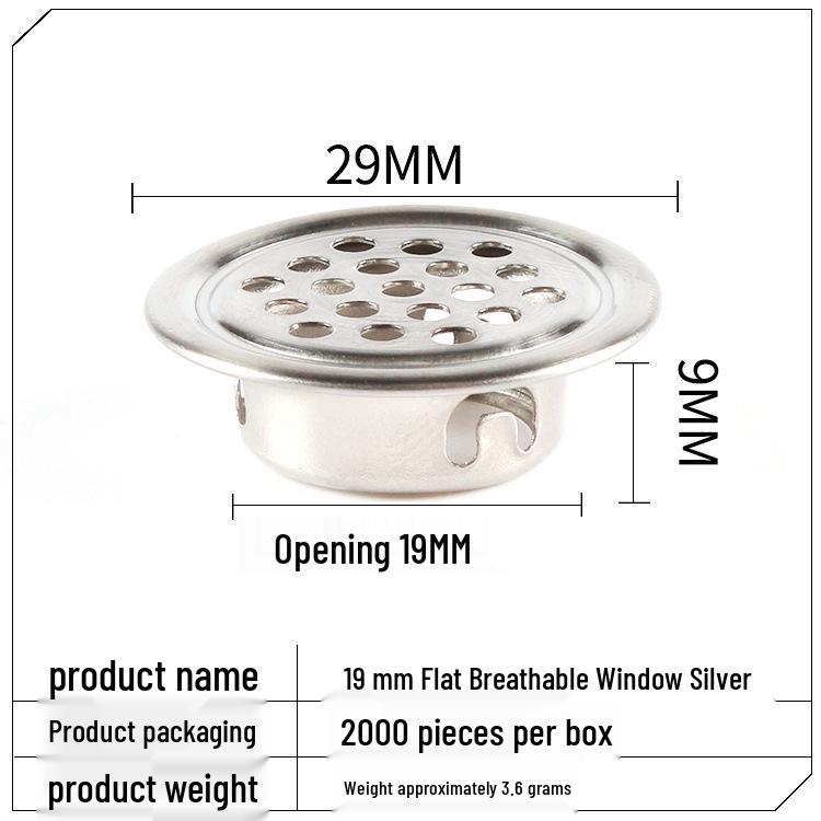 Stainless Steel Ventilation Decorative Cover for Cabinet/Wardrobe/Shoe Cabinet Vent Round
Stainless Steel Ventilation Decorative Cover for Cabinet/Wardrobe/Shoe Cabinet Vent Round