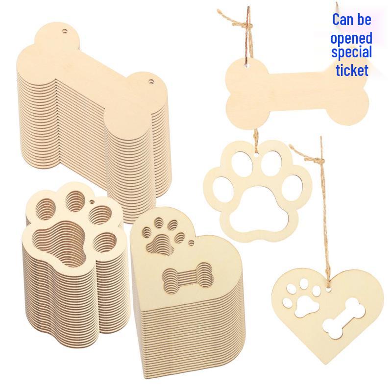 Bone & Paw Print Wooden Ornament Tag for Pet Crafts
Bone & Paw Print Wooden Ornament Tag for Pet Crafts
