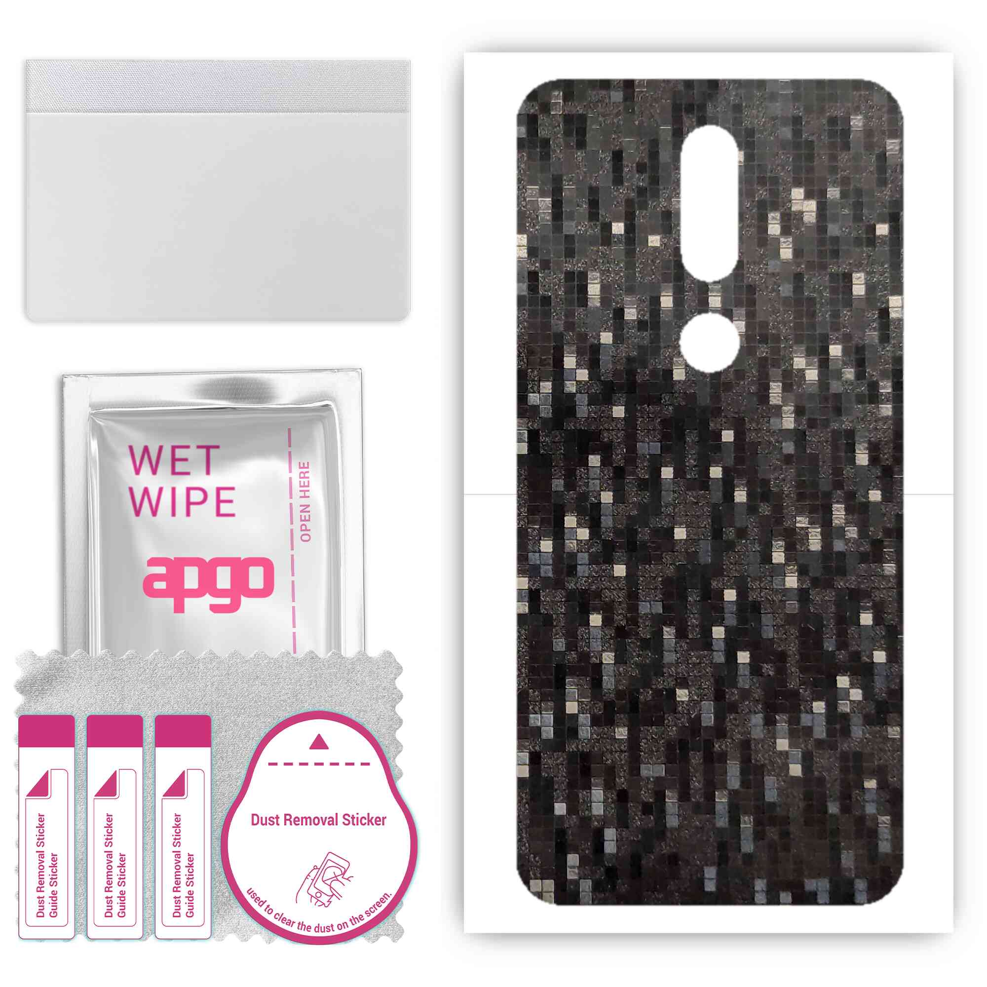 apgo Protective Skin Sticker for the back compatible with Nokia 7.1, Wrap Film, Foil, Vinyl - Pattern Carbon Black Pixel
apgo Protective Skin Sticker for the back compatible with Nokia 7.1, Wrap Film, Foil, Vinyl - Pattern Carbon Black Pixel