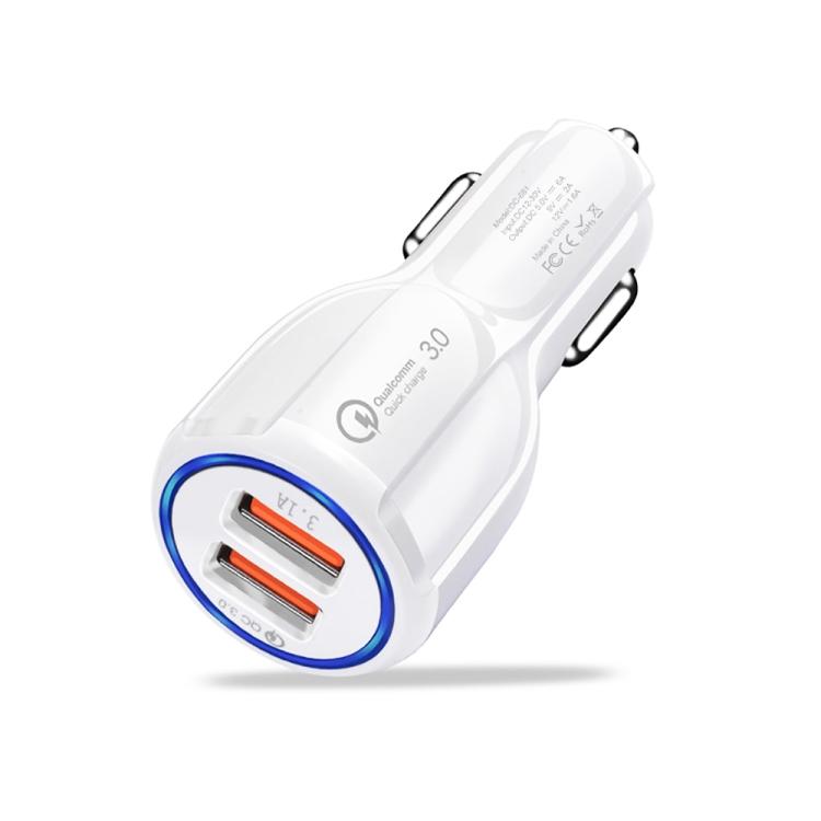 Qc3.0 Dual USB 6A Vehicle Fast Charger / Mobile Phone Tablet Fast Charging LZ-681 (White) білий
Qc3.0 Dual USB 6A Vehicle Fast Charger / Mobile Phone Tablet Fast Charging LZ-681 (White) білий