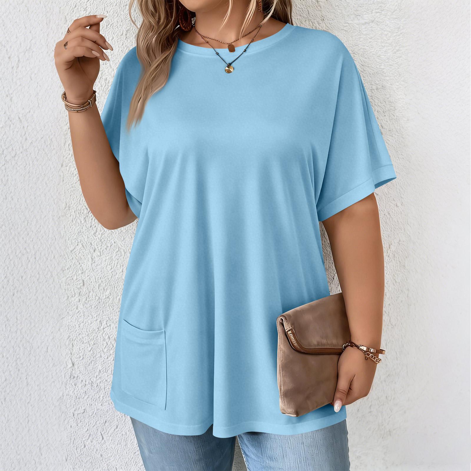 Women s Plus Size Fashion Casual Short-Sleeve T-Shirt With Round Neck L
Women s Plus Size Fashion Casual Short-Sleeve T-Shirt With Round Neck L