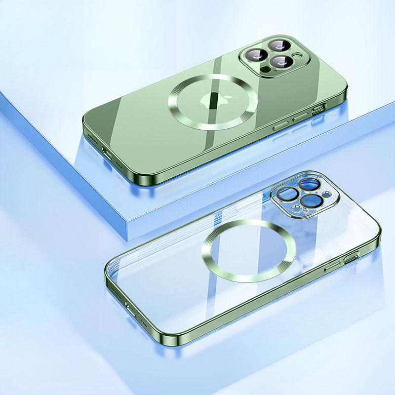 Suitable for Apple 13Promax Electroplated Magnetic Phone Case with Lens Film, Simple Transparent Protective Case for IPhone12 iPhone 11 6.1 inch
Suitable for Apple 13Promax Electroplated Magnetic Phone Case with Lens Film, Simple Transparent Protective Case for IPhone12 iPhone 11 6.1 inch