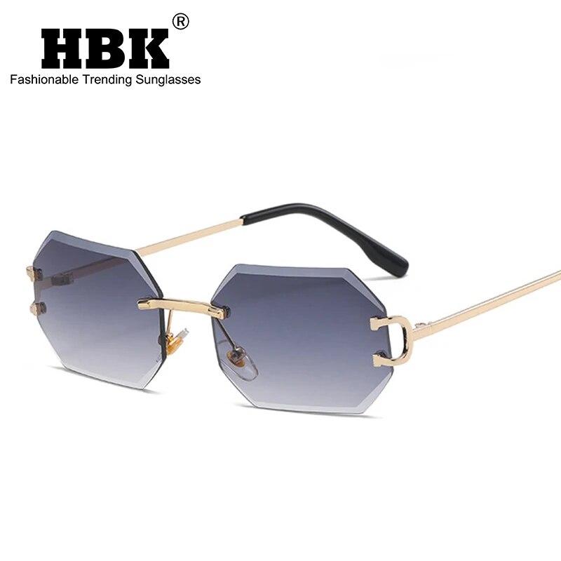 Ladies Sunglasses Rimless Octagon UV400 Frameless Gold Metal Rectangle Polygon Glasses for Men Drop Ship Hot Sale
Ladies Sunglasses Rimless Octagon UV400 Frameless Gold Metal Rectangle Polygon Glasses for Men Drop Ship Hot Sale