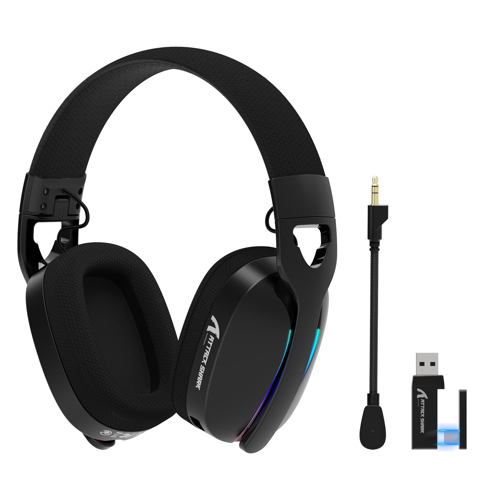 ATTACK SHARK L90 Ігрове підключення Bluetooth Затримка зі звуком Lightseed Surround 40 мм Шумозаглушення Знімний До 35 годин безперервної роботи RGB Сумісний з чорний
ATTACK SHARK L90 Ігрове підключення Bluetooth Затримка зі звуком Lightseed Surround 40 мм Шумозаглушення Знімний До 35 годин безперервної роботи RGB Сумісний з чорний