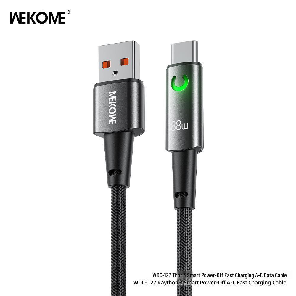 Wekome Thor 3 Серія 88W/35W Розумне вимкнення Type-C Нейлоновий обплетений кабель A-C 88W WDC-127 чорний
Wekome Thor 3 Серія 88W/35W Розумне вимкнення Type-C Нейлоновий обплетений кабель A-C 88W WDC-127 чорний