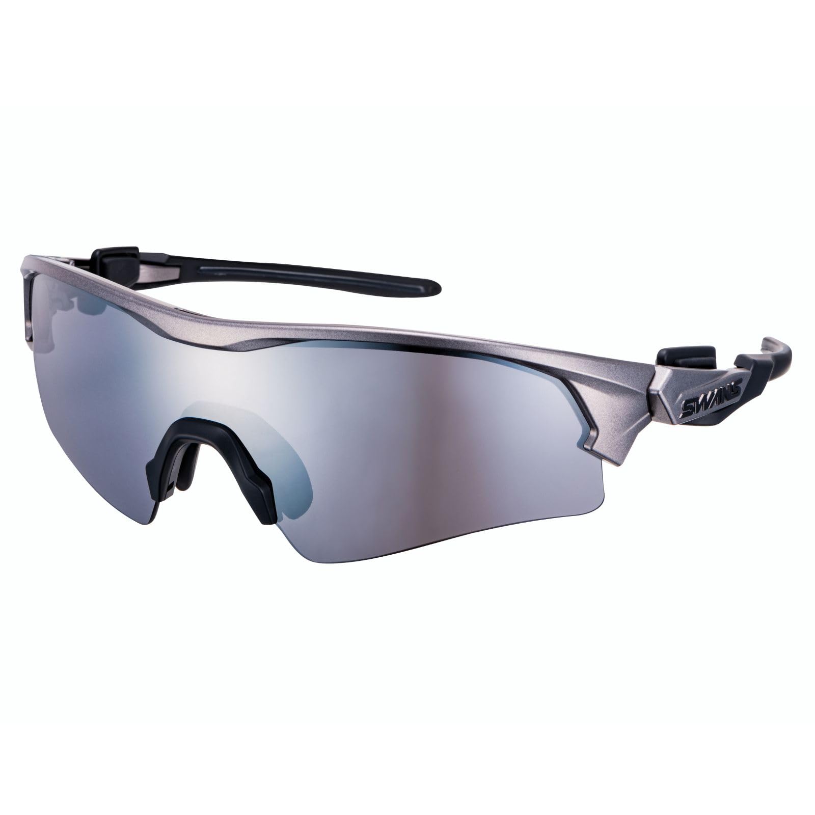 SWANS FACEONE Sports Sunglasses MGMR Made in Japan Mirror Lens Matte Gunmetal Silver Mirror x Smoke Baseball Tennis Running FO-3101 (Multi-Coated
SWANS FACEONE Sports Sunglasses MGMR Made in Japan Mirror Lens Matte Gunmetal Silver Mirror x Smoke Baseball Tennis Running FO-3101 (Multi-Coated