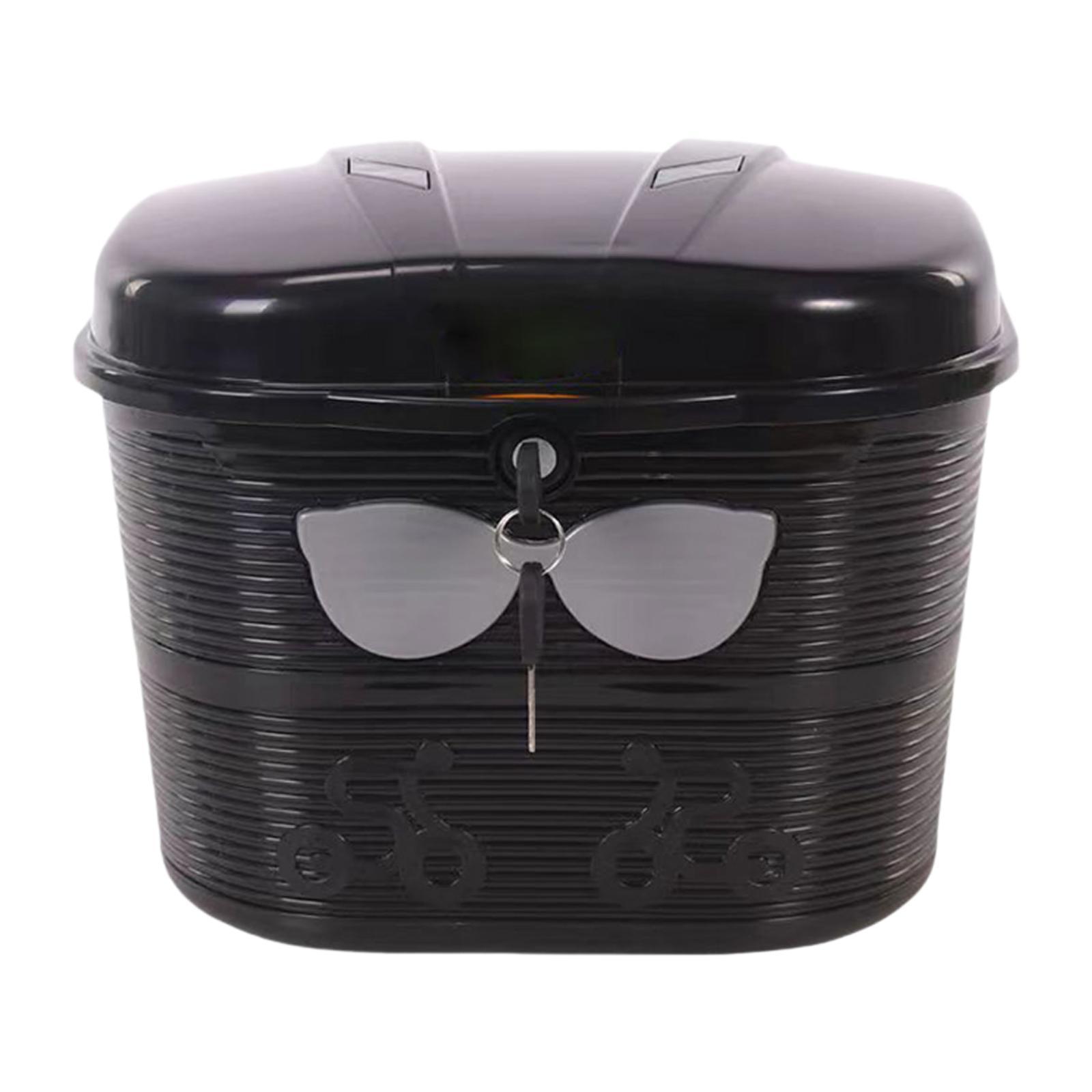 Electric Bike Basket Front Mounted Bicycle Basket Lock Design with Lid Water Resistant 10kg Heavy Duty Storage Box for Riding чорний колір сірий
Electric Bike Basket Front Mounted Bicycle Basket Lock Design with Lid Water Resistant 10kg Heavy Duty Storage Box for Riding чорний колір сірий