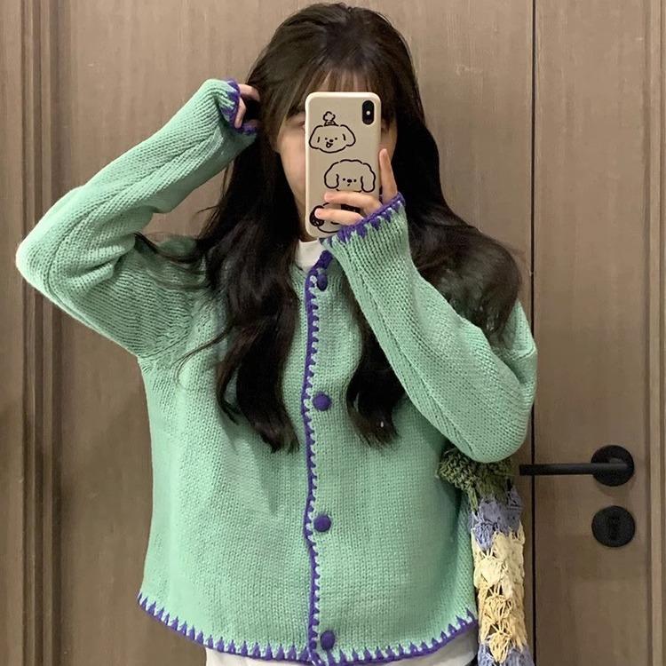 Женский трикотажный свитер с длинным рукавом в корейском стиле, мягкий, с цветными блоками, осенний, милый кардиган-топ 2XL
Женский трикотажный свитер с длинным рукавом в корейском стиле, мягкий, с цветными блоками, осенний, милый кардиган-топ 2XL