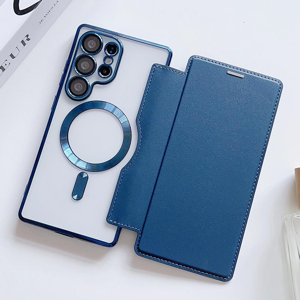 Magnetic Flip Leather Wallet Card Bag Holder Phone Case for Magsafe Samsung Galaxy S26 Ultra S25 Edge S24 S22 Plus S23 Fe Cover Galaxy S22 5G темно-синього кольору
Magnetic Flip Leather Wallet Card Bag Holder Phone Case for Magsafe Samsung Galaxy S26 Ultra S25 Edge S24 S22 Plus S23 Fe Cover Galaxy S22 5G темно-синього кольору