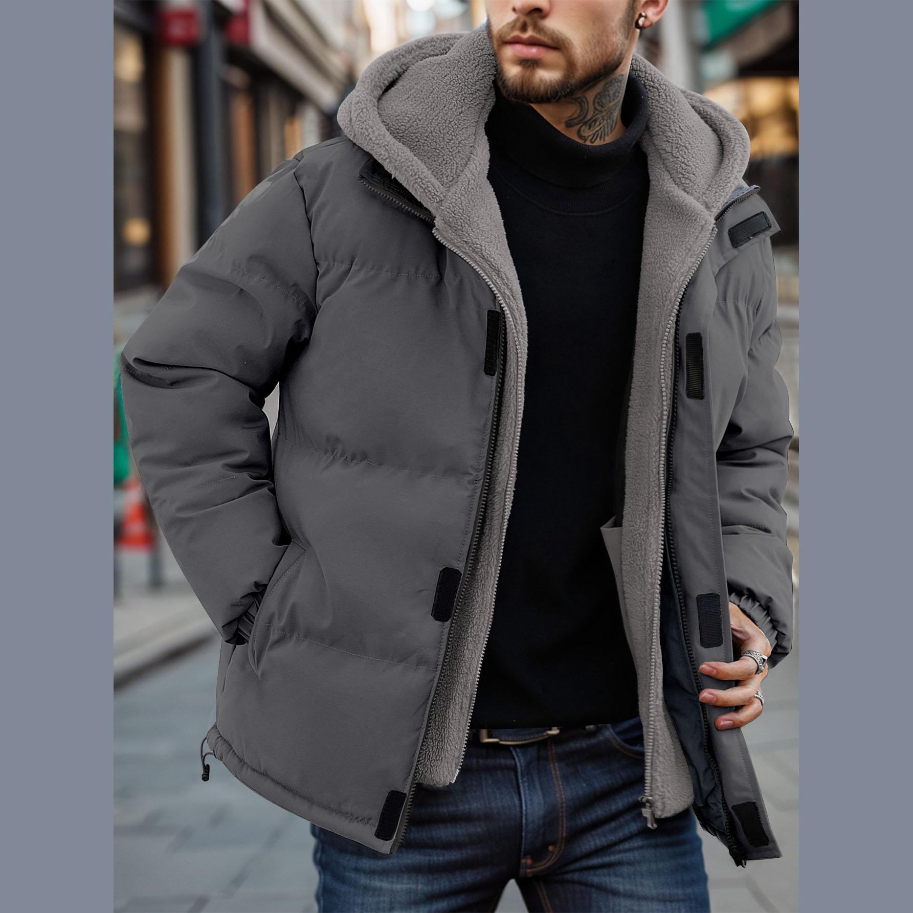 Зимняя мужская ветрозащитная куртка из искусственной кожи, повседневное полиэстеровое пальто со съемным капюшоном, застежка-молния спереди, длинные рукава и карманы, зимняя одежда XL
Зимняя мужская ветрозащитная куртка из искусственной кожи, повседневное полиэстеровое пальто со съемным капюшоном, застежка-молния спереди, длинные рукава и карманы, зимняя одежда XL