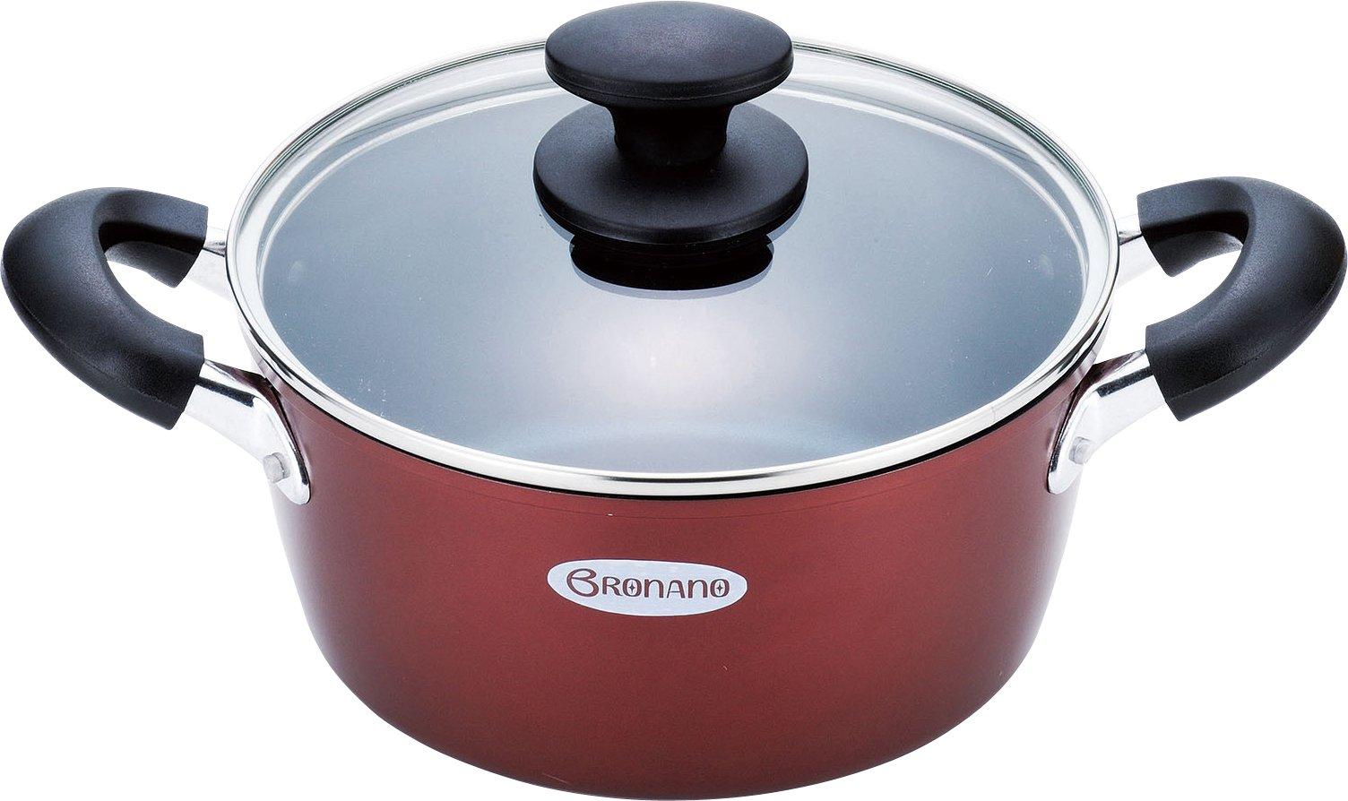 Wahei Freiz Two-handled pot for simmered and boiled foods, Branano, 20cm, with glass lid, diamond coating, induction compatible, BM-9521
Wahei Freiz Two-handled pot for simmered and boiled foods, Branano, 20cm, with glass lid, diamond coating, induction compatible, BM-9521