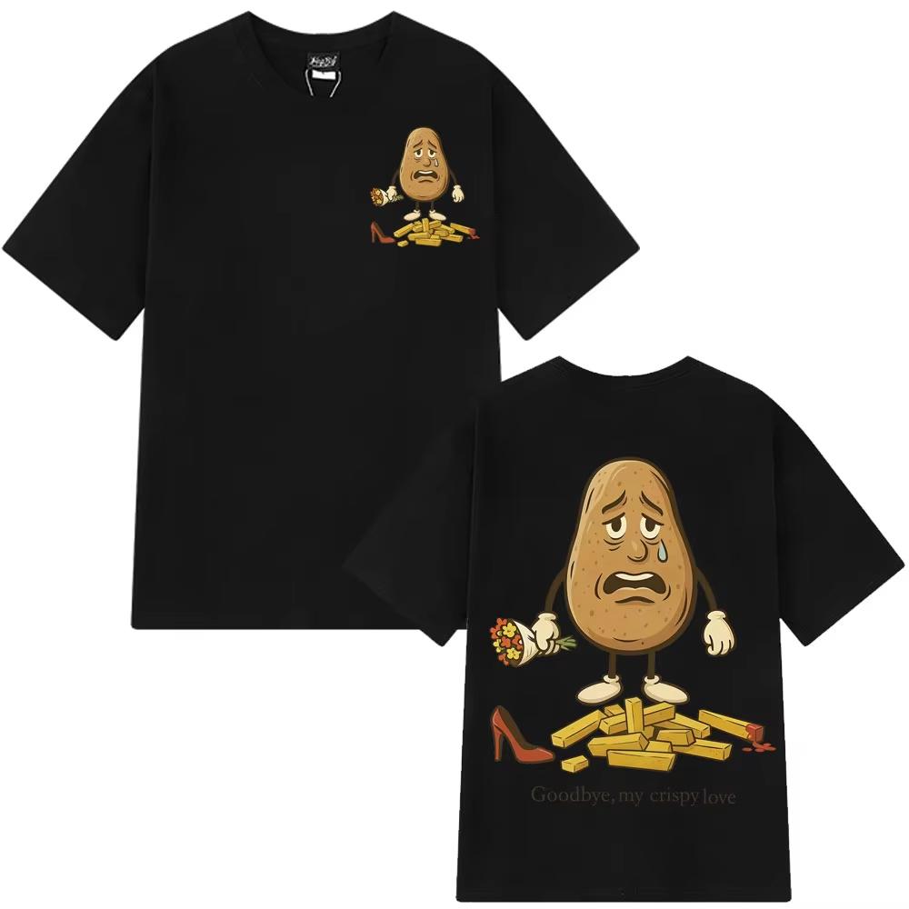 Goodbye My Crispy Love Funny Potato and Fries Cartoon Graphic T Shirt Fashion Harajuku Short Sleeves Cotton Casual Men T-shirts 4XL
Goodbye My Crispy Love Funny Potato and Fries Cartoon Graphic T Shirt Fashion Harajuku Short Sleeves Cotton Casual Men T-shirts 4XL