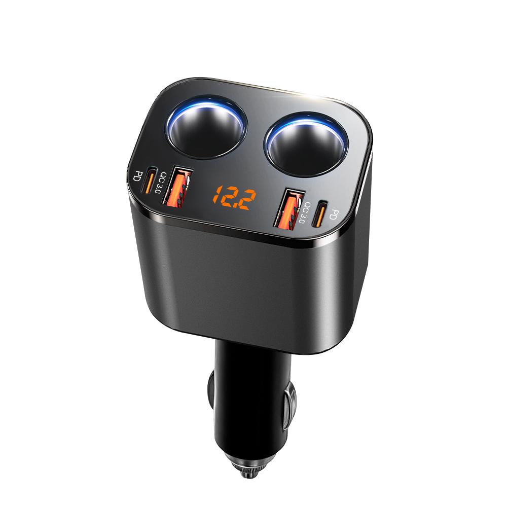 Car Charging Cable Dual Cigarette Lighter Socket Voltage Display 12V-24V New Multi-Functional Car Charger Car Universal Adapter
Car Charging Cable Dual Cigarette Lighter Socket Voltage Display 12V-24V New Multi-Functional Car Charger Car Universal Adapter