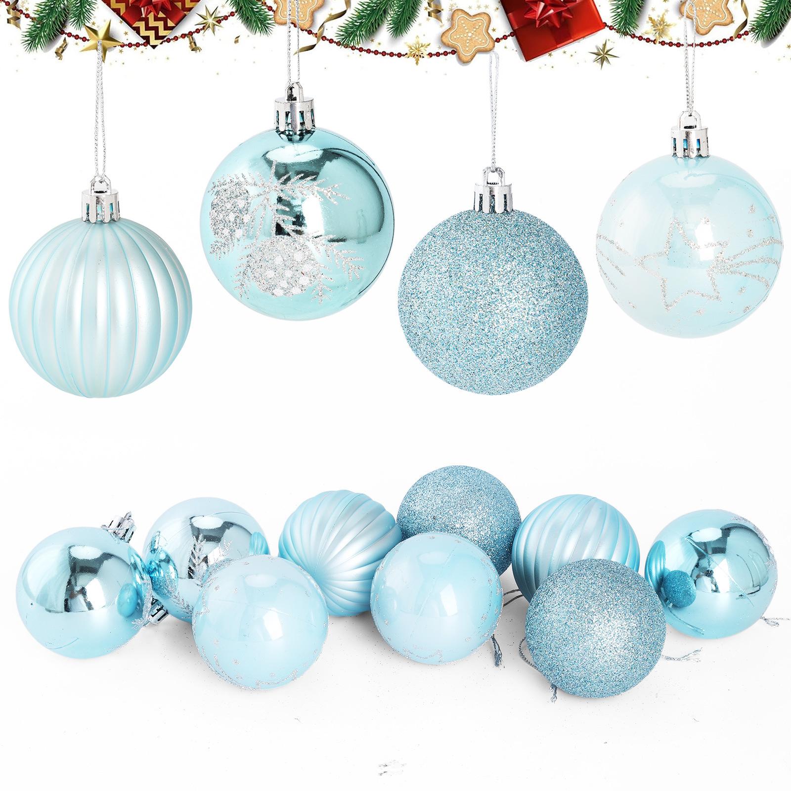 Set of 9 Christmas Baubles Featuring Glitter and Unique Patterns for Enhancing Seasonal Tree and Holiday Decor Arrangements світло-синій колір
Set of 9 Christmas Baubles Featuring Glitter and Unique Patterns for Enhancing Seasonal Tree and Holiday Decor Arrangements світло-синій колір
