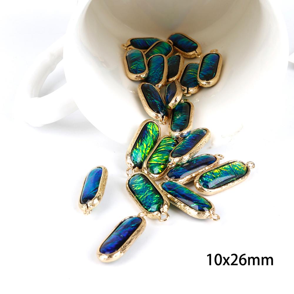 2pcs 10x26mm DIY Resin Earring Accessories Bracelet Pendants Metal Copper Charms Oval Golden Plated Charms for Jewelry Making темно-зеленого
2pcs 10x26mm DIY Resin Earring Accessories Bracelet Pendants Metal Copper Charms Oval Golden Plated Charms for Jewelry Making темно-зеленого