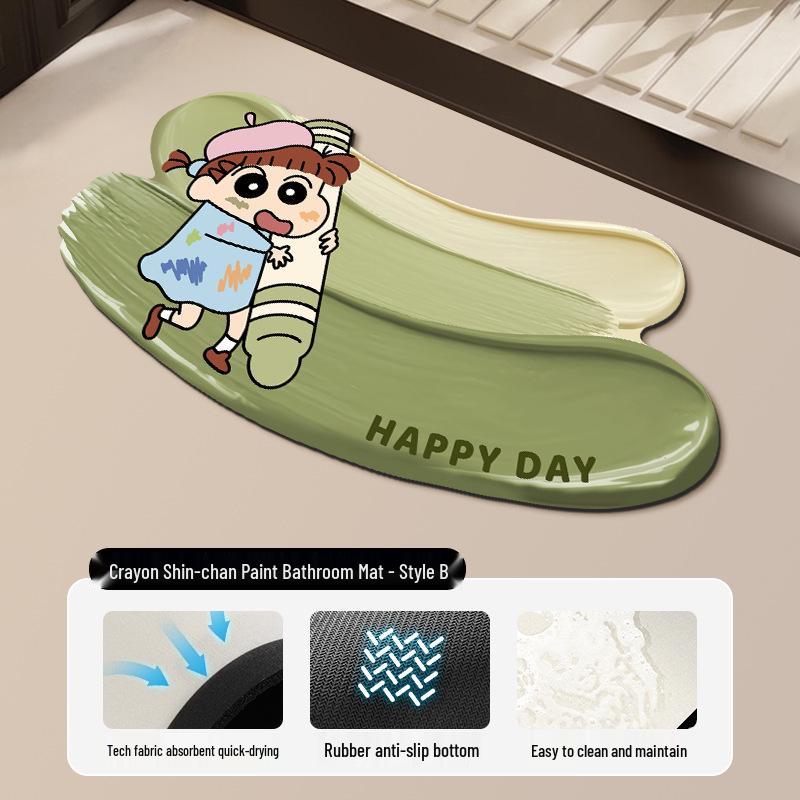 Shin-chan Non-slip Diatom Bathroom Mat - Cute Water-absorbent Carpet for Home, Toilet, and Doorway. 40*60cm
Shin-chan Non-slip Diatom Bathroom Mat - Cute Water-absorbent Carpet for Home, Toilet, and Doorway. 40*60cm