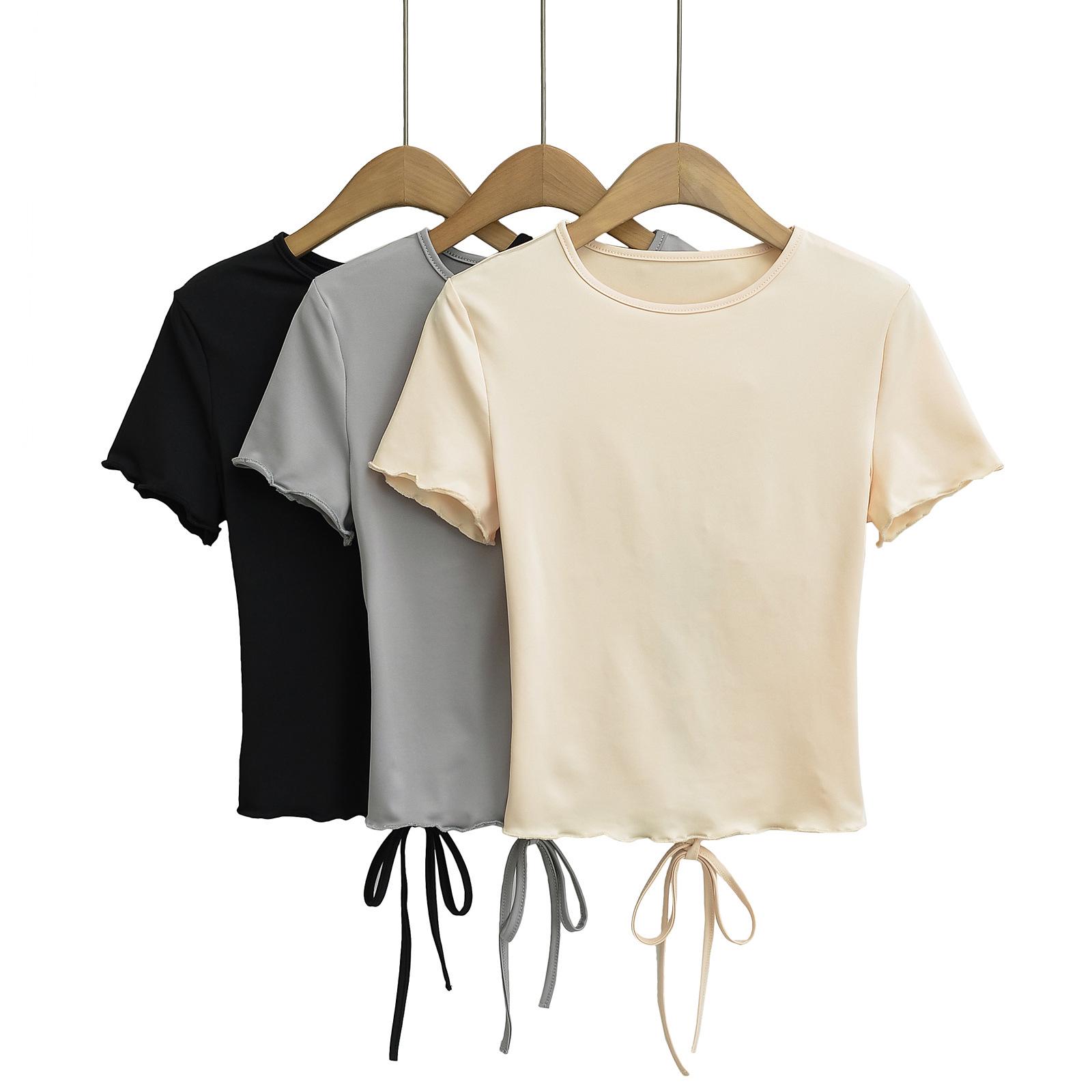 Spicy Lace-Up Hollow Out Short Sleeve T-Shirt – 2025 Spring/Summer Collection Small серый
Spicy Lace-Up Hollow Out Short Sleeve T-Shirt – 2025 Spring/Summer Collection Small серый