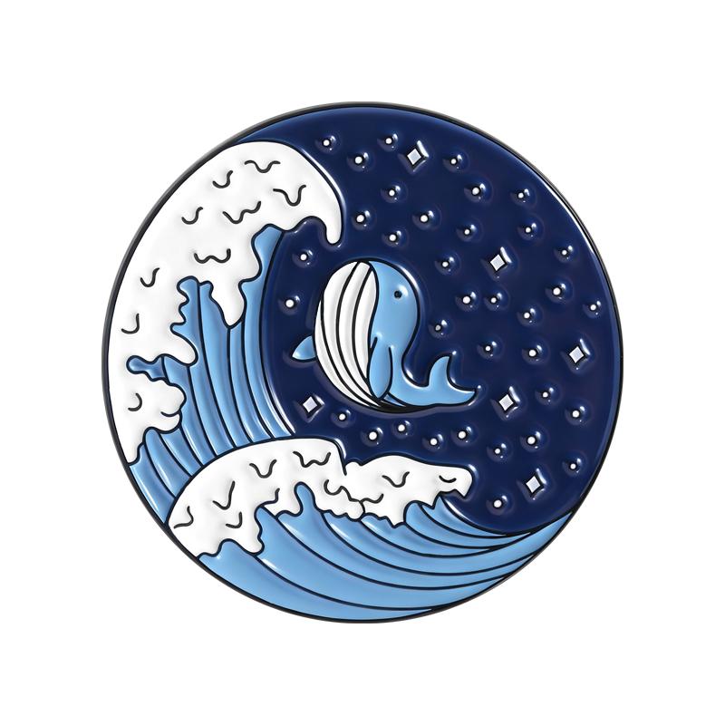 Marine Animal Whale Enamel Pin Ukiyo-e Style Wave Ocean Sunset Classic Art Painting Brooch Lapel Badge Jewelry Gifts for Friend
Marine Animal Whale Enamel Pin Ukiyo-e Style Wave Ocean Sunset Classic Art Painting Brooch Lapel Badge Jewelry Gifts for Friend