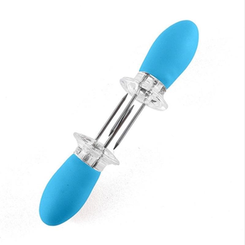 2/1 шт. Вилка для кукурузы для еды кукурузы Защита от ожогов Артефакт для еды кукурузы Изоляционная палочка Нержавеющая сталь Фруктовая вилка Детская безопасность Складная вилка 2PCS синий