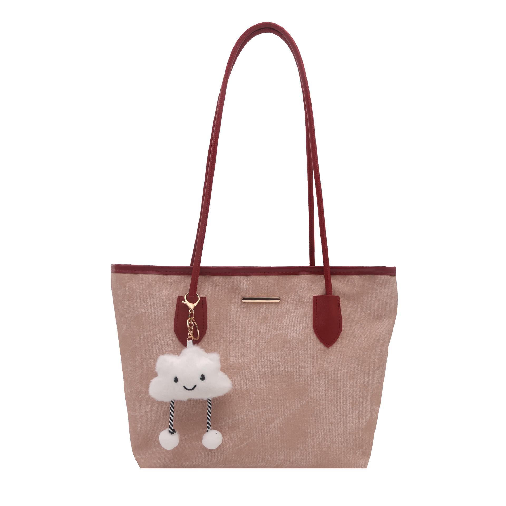 Large capacity women s bag tote bag, new textured shoulder bag, college student class handbag, commuter bag without pendant рожевий
Large capacity women s bag tote bag, new textured shoulder bag, college student class handbag, commuter bag without pendant рожевий