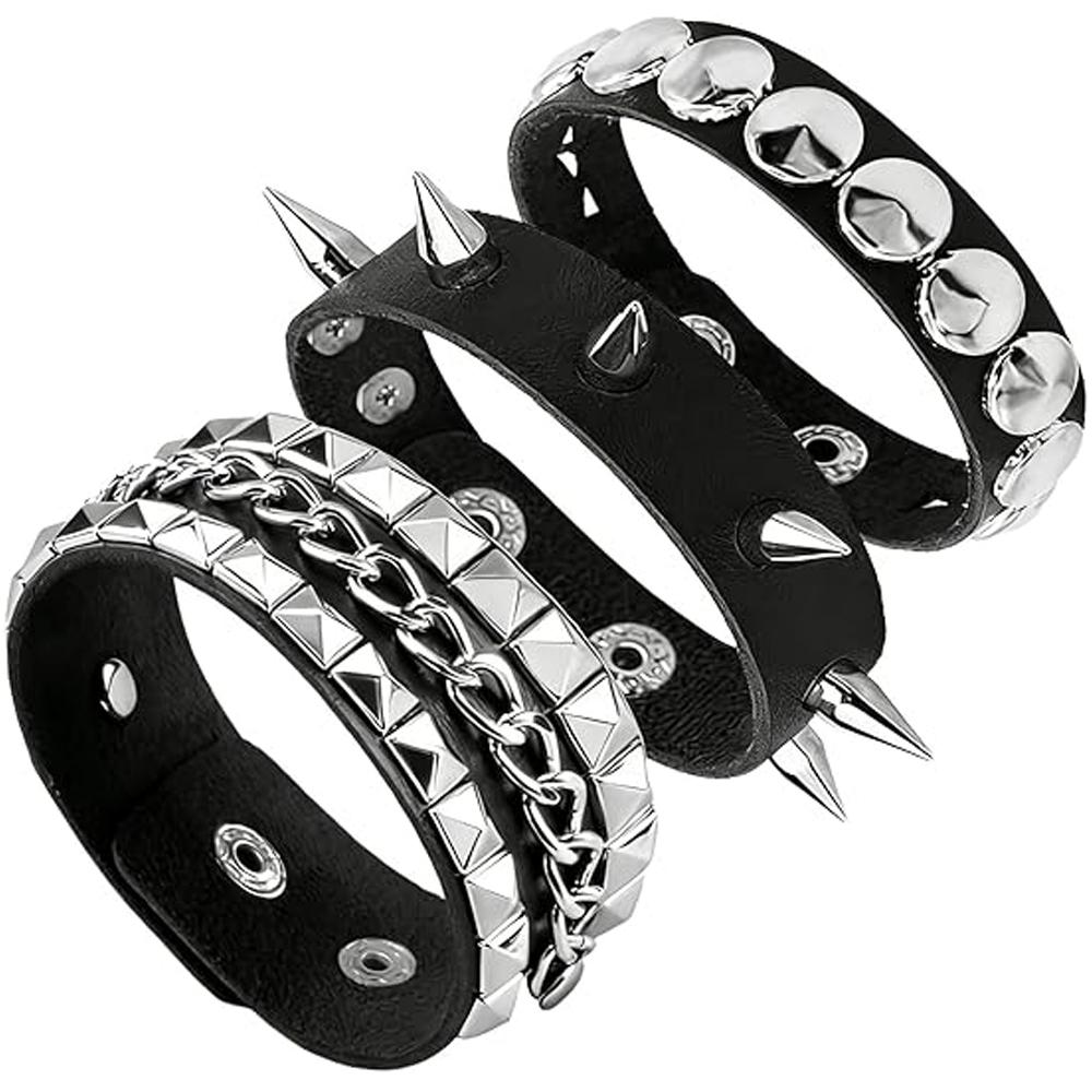 Hip Hop Rivet Chain Women And Men Exaggerated Punk Bracelet Pu Leather Daily Party Performance Wearing Couple Bracelet
Hip Hop Rivet Chain Women And Men Exaggerated Punk Bracelet Pu Leather Daily Party Performance Wearing Couple Bracelet
