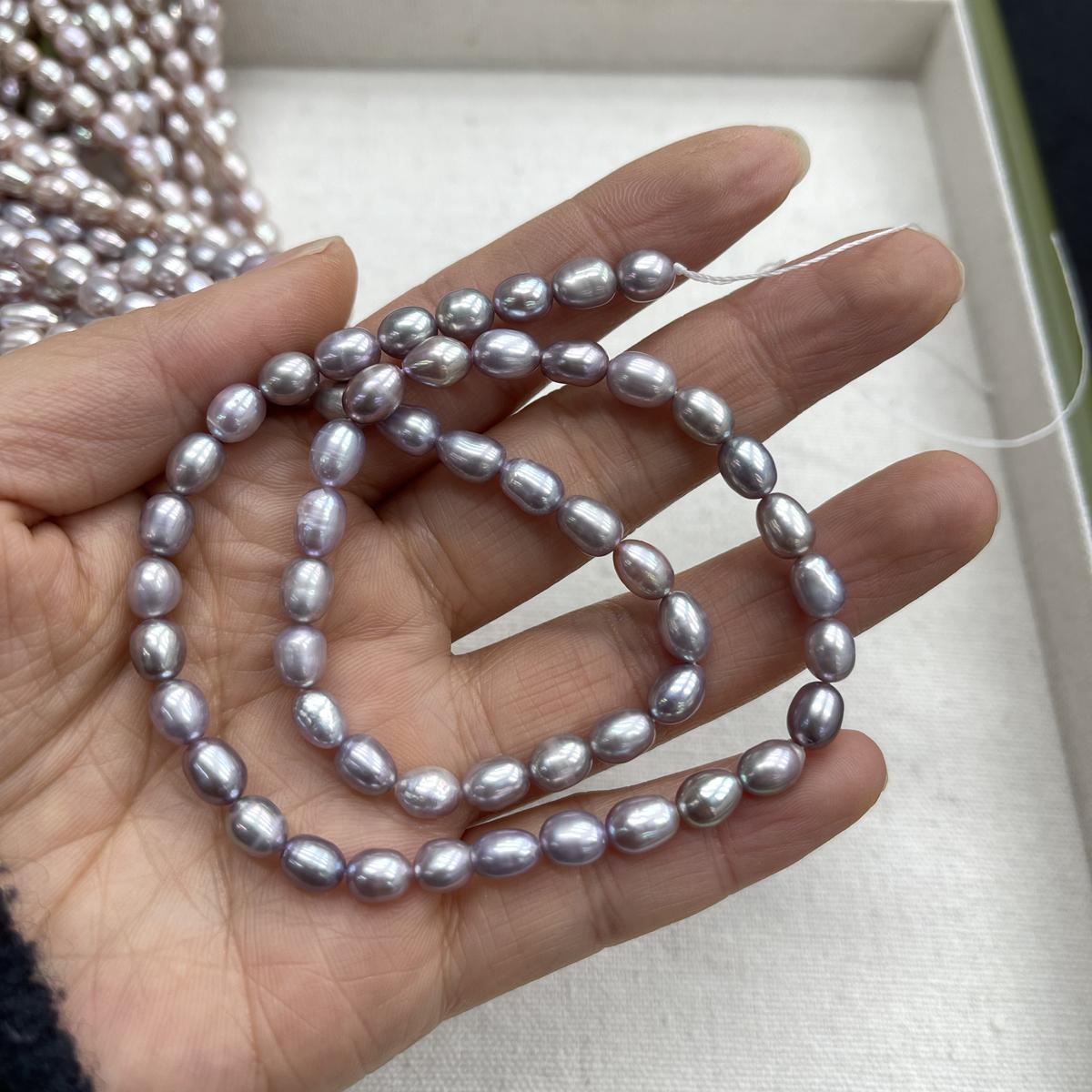 1String, White Purple Yellow Natural Freshwater Pearls, Handmade Rice Pearl Beads for Jewelry Making DIY Crafts (Beads 5-6mm, Length 36cm) 1String/5-6mm-36cm фіолетовий
1String, White Purple Yellow Natural Freshwater Pearls, Handmade Rice Pearl Beads for Jewelry Making DIY Crafts (Beads 5-6mm, Length 36cm) 1String/5-6mm-36cm фіолетовий