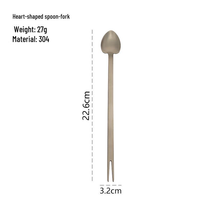Heart-Shaped Dual-Head Stainless Steel Spoon Fork
Heart-Shaped Dual-Head Stainless Steel Spoon Fork