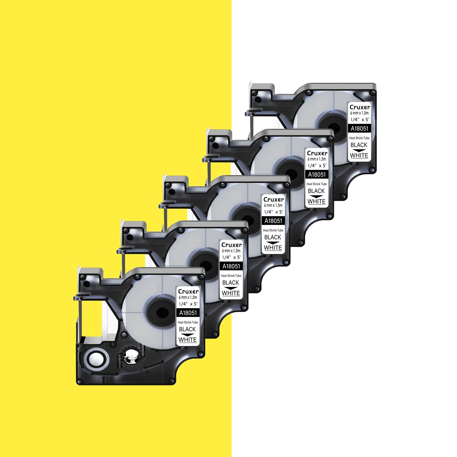 5Pcs Black on White Heat Shrink Tube Cable Label Tape 6/9/12/19/24mm Compatible for DYMO Rhino 4200 5200 6000 Label Maker (as the picture,6mm)
5Pcs Black on White Heat Shrink Tube Cable Label Tape 6/9/12/19/24mm Compatible for DYMO Rhino 4200 5200 6000 Label Maker (as the picture,6mm)