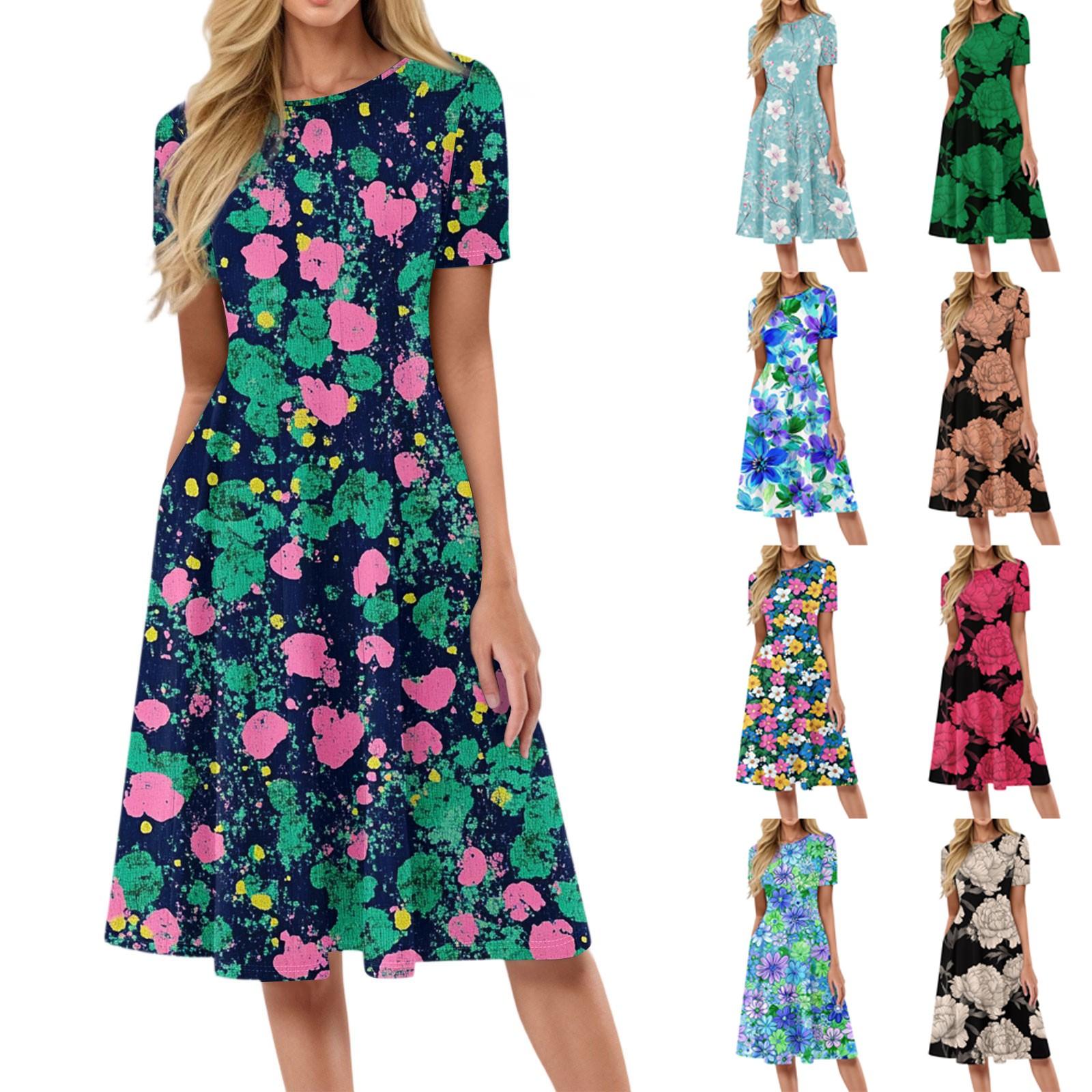 Women s Casual Sundress Summer Boho Beach Dress Floral Blouses For Women O Neck Loose Dresses XXL
Women s Casual Sundress Summer Boho Beach Dress Floral Blouses For Women O Neck Loose Dresses XXL