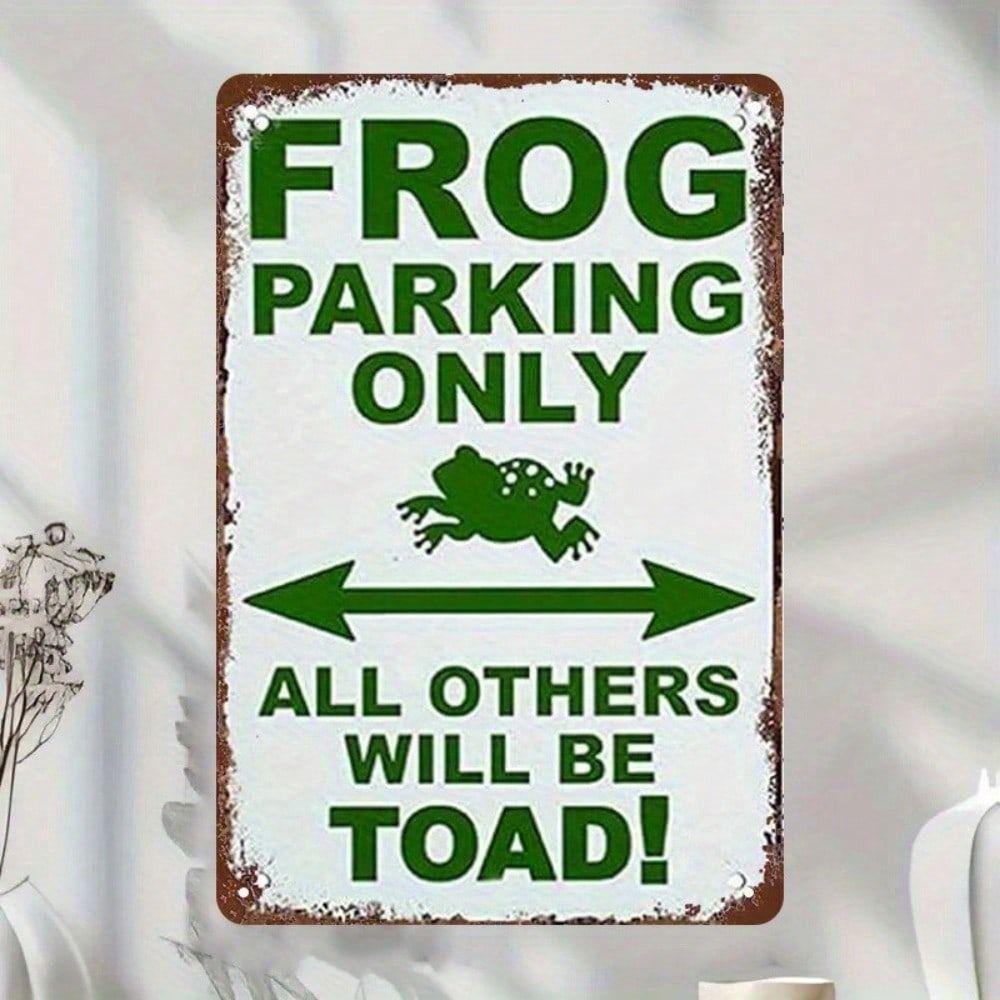 Vintage Metal Poster Frog Parking Only Wall Art Garage Decor
Vintage Metal Poster Frog Parking Only Wall Art Garage Decor