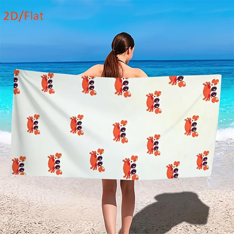 Cute Crab 2D Flat Beach Towel, Ocean Theme Design Quick Dry Absorbent Soft Microfiber for Summer Travel Camping Pool W30*H60(CM)
Cute Crab 2D Flat Beach Towel, Ocean Theme Design Quick Dry Absorbent Soft Microfiber for Summer Travel Camping Pool W30*H60(CM)