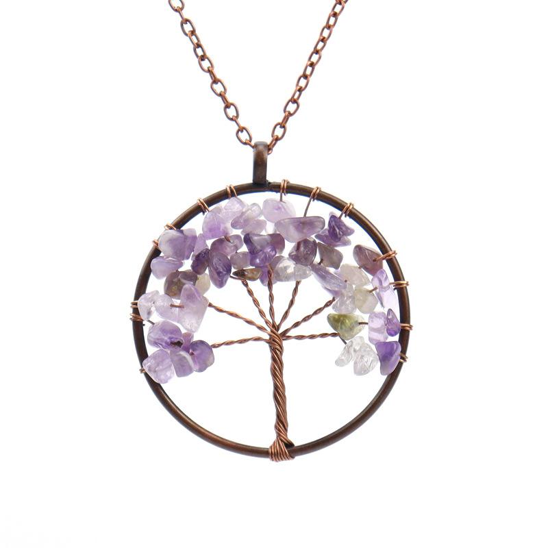 Vintage Handmade Colorful Gravel Crystal Tree Of Life Pendant Necklace Fortune Tree Necklace N83 аметист
Vintage Handmade Colorful Gravel Crystal Tree Of Life Pendant Necklace Fortune Tree Necklace N83 аметист