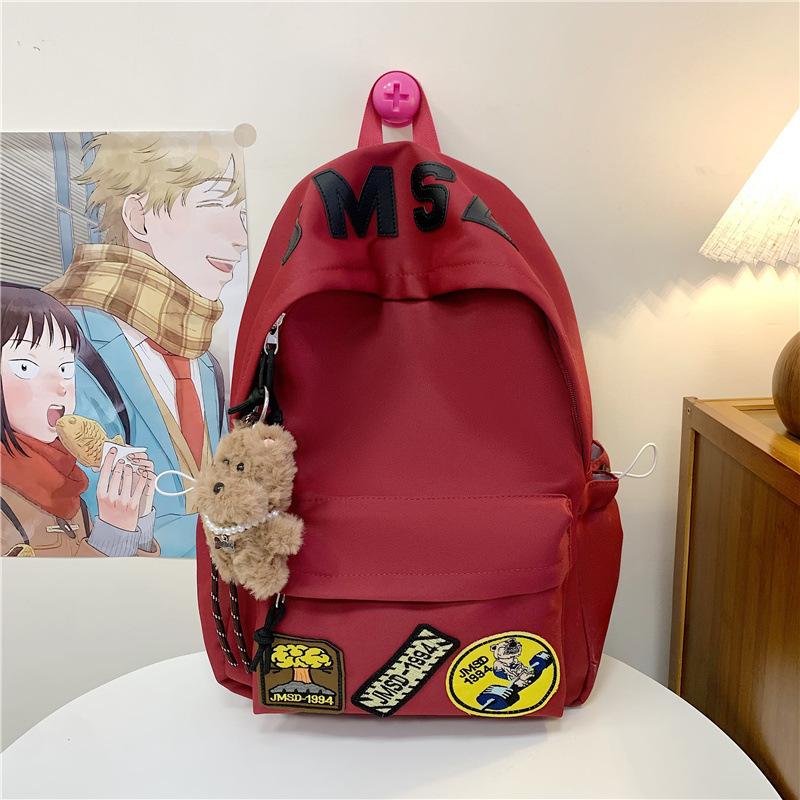 New high-value backpack, junior high school student schoolbag, women s leisure, light commuting, going out for travel, large-capacity backpack. Small single bag (without pendant) червоний
New high-value backpack, junior high school student schoolbag, women s leisure, light commuting, going out for travel, large-capacity backpack. Small single bag (without pendant) червоний