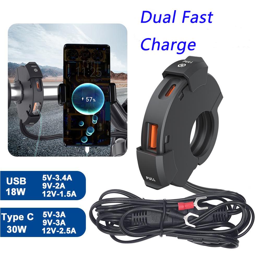 Motorcycle USB Charger QC 3.0 Type C PD Fast Charging Dual Fast Charge Diagnostic Tool
Motorcycle USB Charger QC 3.0 Type C PD Fast Charging Dual Fast Charge Diagnostic Tool