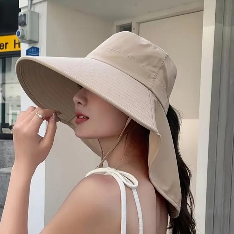 New summer ponytail hat with large brim sun visor women s neck protection fisherman s hat outdoor hat брудно-білий
New summer ponytail hat with large brim sun visor women s neck protection fisherman s hat outdoor hat брудно-білий
