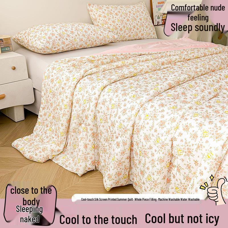 2026 Cooling Silk Double-Sided Summer Quilt - Ice Silk, Machine Washable, Perfect for Air Conditioning 150x200 cm
2026 Cooling Silk Double-Sided Summer Quilt - Ice Silk, Machine Washable, Perfect for Air Conditioning 150x200 cm