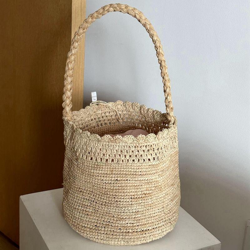 Beige Natural Plant Raffia Beach Bag Small Size No.2 upgraded small basket wave flower
Beige Natural Plant Raffia Beach Bag Small Size No.2 upgraded small basket wave flower