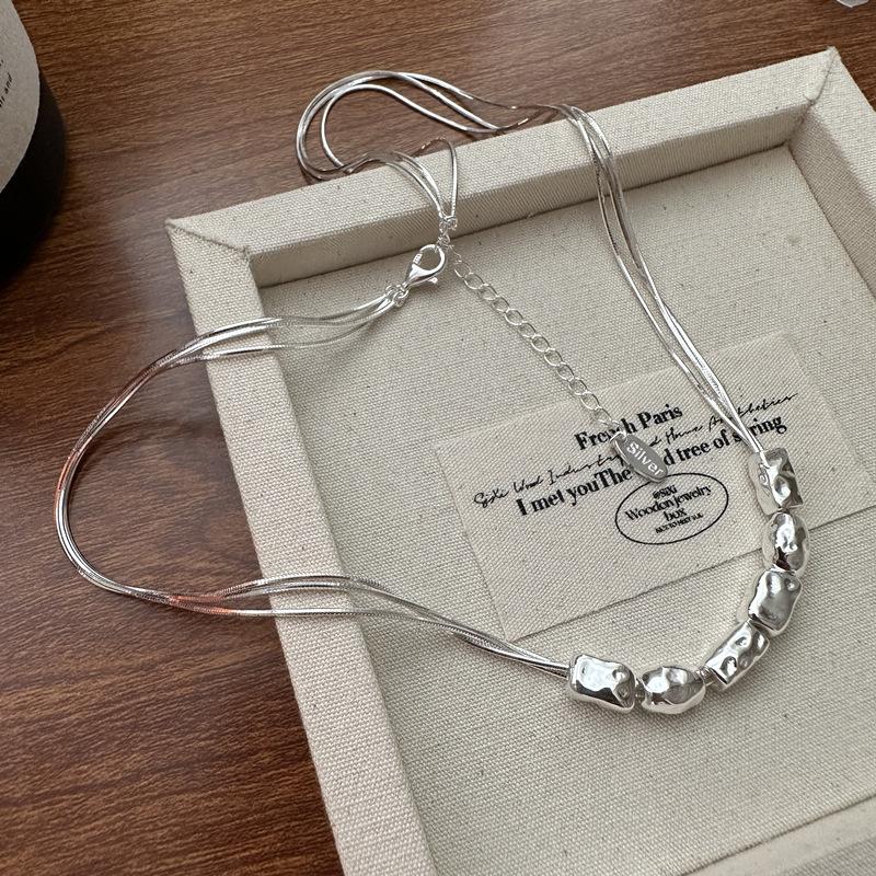 S925 Sterling Silver Niche Design Texture Necklace Korean Style Fashion Personalized Texture Heavy Industry Collarbone Chain 925 silver
S925 Sterling Silver Niche Design Texture Necklace Korean Style Fashion Personalized Texture Heavy Industry Collarbone Chain 925 silver