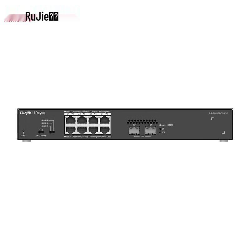 Ruijie 8-Port Gigabit Unmanaged PoE+ Switch
Ruijie 8-Port Gigabit Unmanaged PoE+ Switch