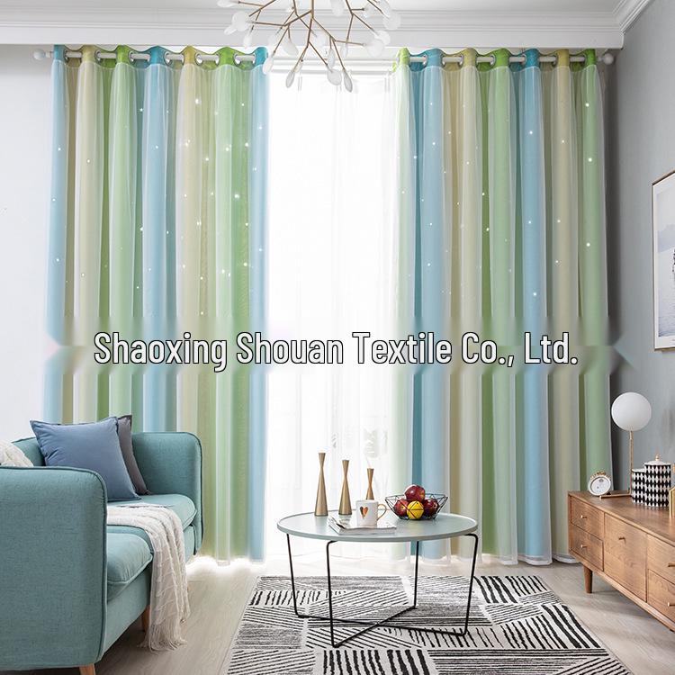 Градиентные шторы блэкаут с принтом звезд и слоем из тюля 100*130CM Grommet зелёный
Градиентные шторы блэкаут с принтом звезд и слоем из тюля 100*130CM Grommet зелёный