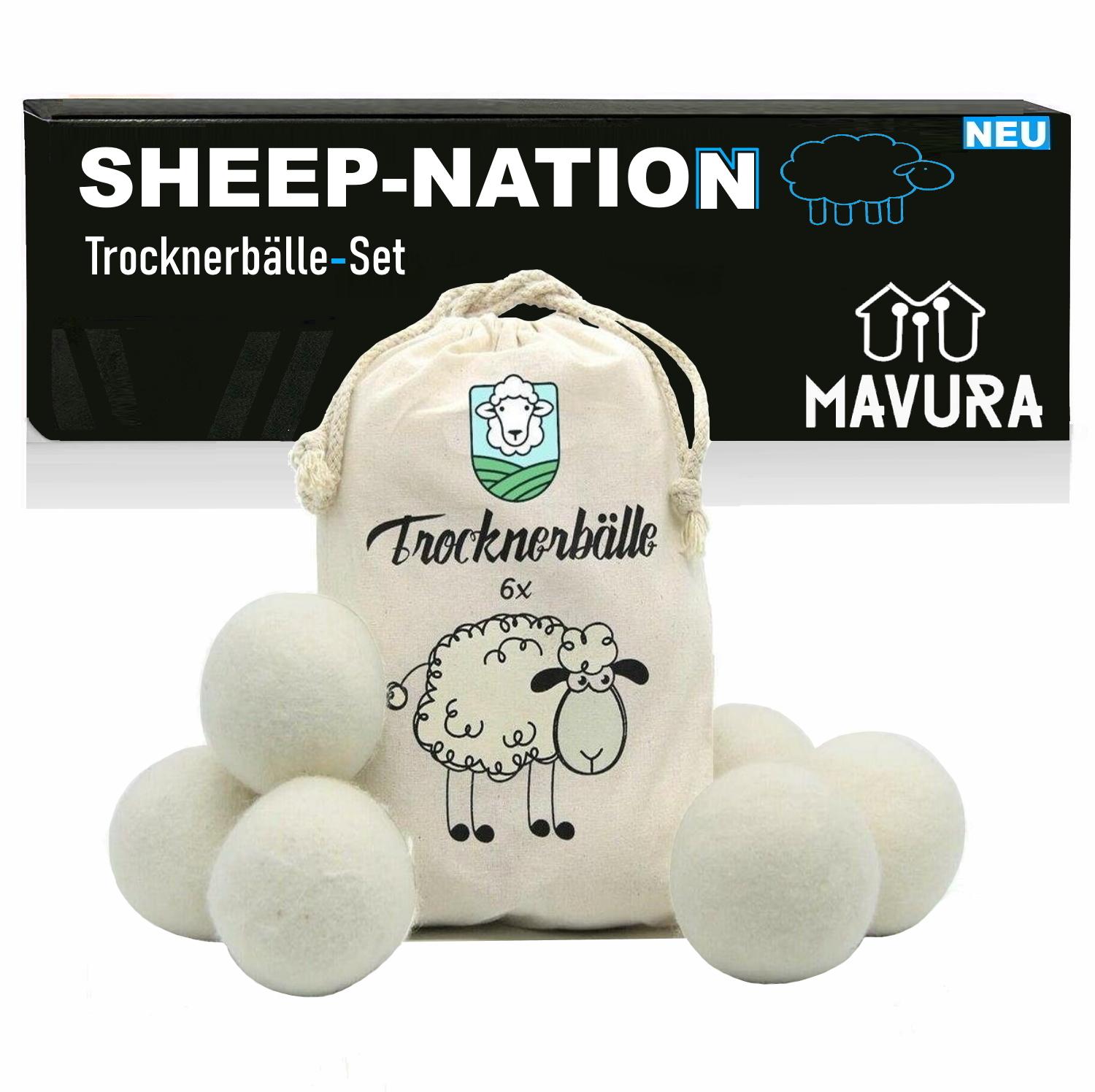 SHEEP-NATION Сушильні кульки, 6 шт., Альтернатива кондиціонеру для білизни, Преміальна овеча вовна
SHEEP-NATION Сушильні кульки, 6 шт., Альтернатива кондиціонеру для білизни, Преміальна овеча вовна