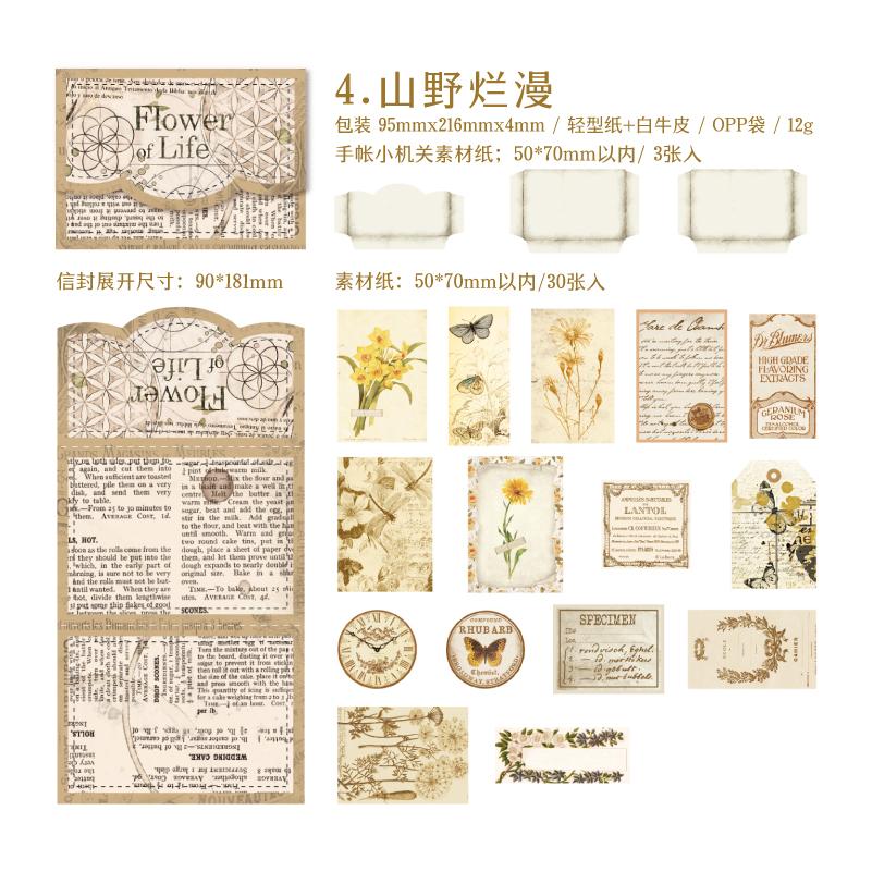 6 Styles 30 Sheets/pack Handbook Small Device Decoration Material Vintage Aesthetic Envelope Notebook DIY Collage
6 Styles 30 Sheets/pack Handbook Small Device Decoration Material Vintage Aesthetic Envelope Notebook DIY Collage