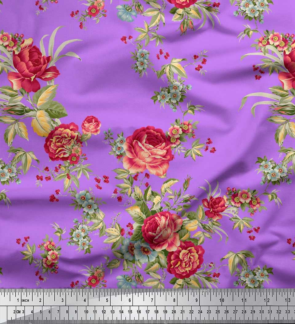 Soimoi Japan Crepe Satin Fabric Листья, красные ягоды и розы Цветочный декор Ткань с принтом метр 42 дюйма 42 Inch Wide - Poly Crepe бежевый
Soimoi Japan Crepe Satin Fabric Листья, красные ягоды и розы Цветочный декор Ткань с принтом метр 42 дюйма 42 Inch Wide - Poly Crepe бежевый