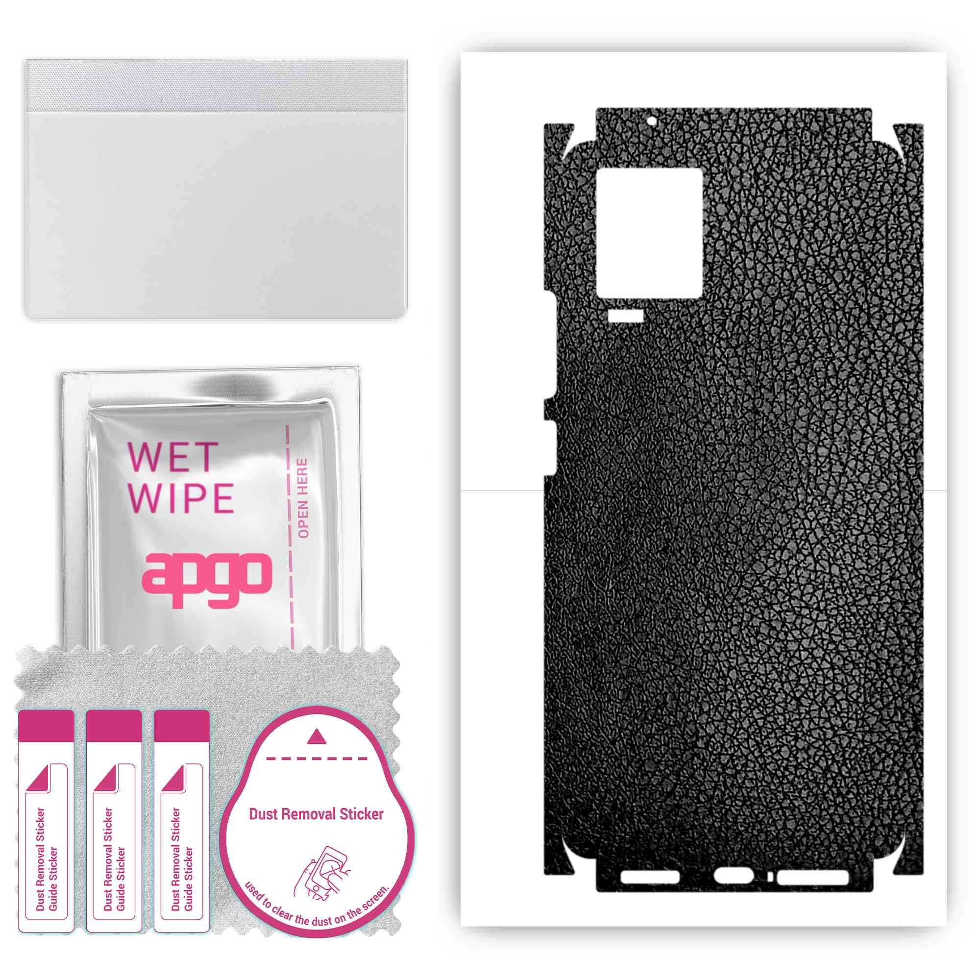 apgo Protective Skin Sticker for the back+sides compatible with Vivo IQOO 7, Full Wrap Film, Foil, Vinyl - Pattern Black Leather
apgo Protective Skin Sticker for the back+sides compatible with Vivo IQOO 7, Full Wrap Film, Foil, Vinyl - Pattern Black Leather