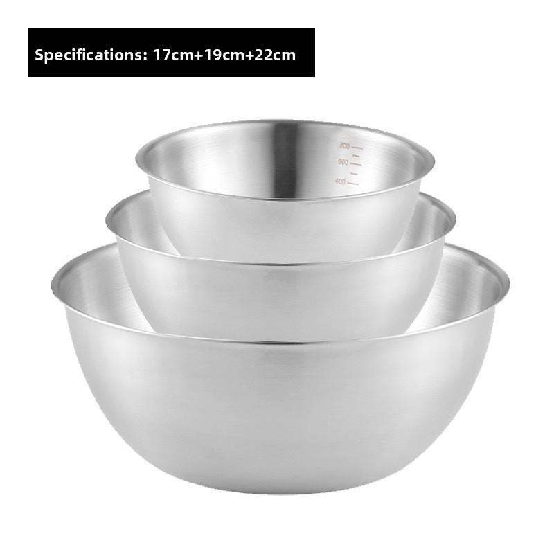 1set Salad Basin 201 Stainless Steel Japanese Style Graduated Egg Beater Basin Baking Noodle Mixing Cooking Bowl
1set Salad Basin 201 Stainless Steel Japanese Style Graduated Egg Beater Basin Baking Noodle Mixing Cooking Bowl