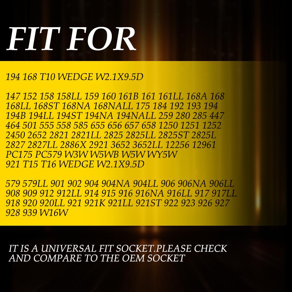 2 шт. Универсальный провод с разъемом типа «косичка» 194 168 T10 PGS Передний габаритный огонь 921 T15 T16 Тип разъема 922 923 926 927 3652 United States
2 шт. Универсальный провод с разъемом типа «косичка» 194 168 T10 PGS Передний габаритный огонь 921 T15 T16 Тип разъема 922 923 926 927 3652 United States