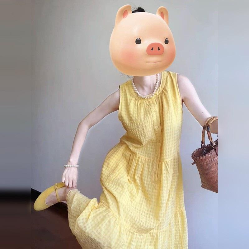 Yellow Sleeveless A-Line Dress for Summer 2025 Beach Vacation Small
Yellow Sleeveless A-Line Dress for Summer 2025 Beach Vacation Small