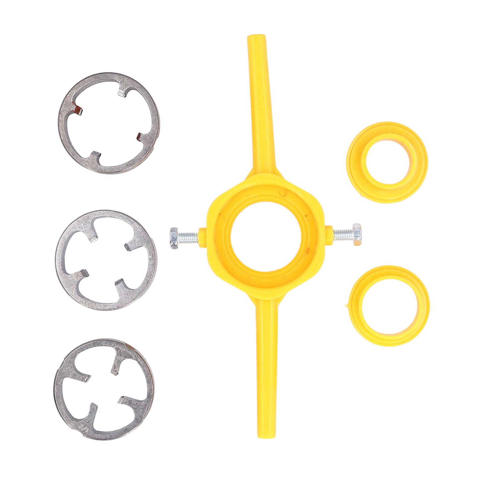 Набор из 6 инструментов для нарезания резьбы, сантехнический инструмент для труб из ПВХ с плашками NPT 1/2 дюйма, 3/4 дюйма, 1 дюйм
Набор из 6 инструментов для нарезания резьбы, сантехнический инструмент для труб из ПВХ с плашками NPT 1/2 дюйма, 3/4 дюйма, 1 дюйм