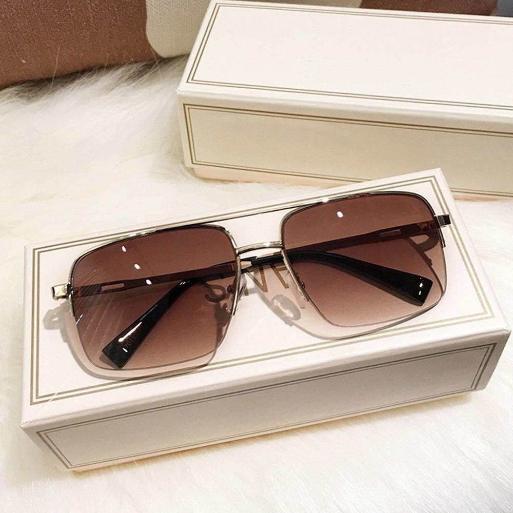Semi-Rimless Brown Sunglasses Uv Protection Specifically Designed For Driving Square Shape Sun Glasses Outdoor Classic
Semi-Rimless Brown Sunglasses Uv Protection Specifically Designed For Driving Square Shape Sun Glasses Outdoor Classic